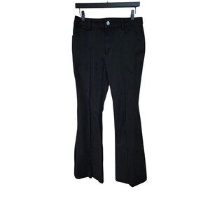 Loft Womens Tummy Control panel Black Bootcut Pants Size 6 Stretch Cotton Blend